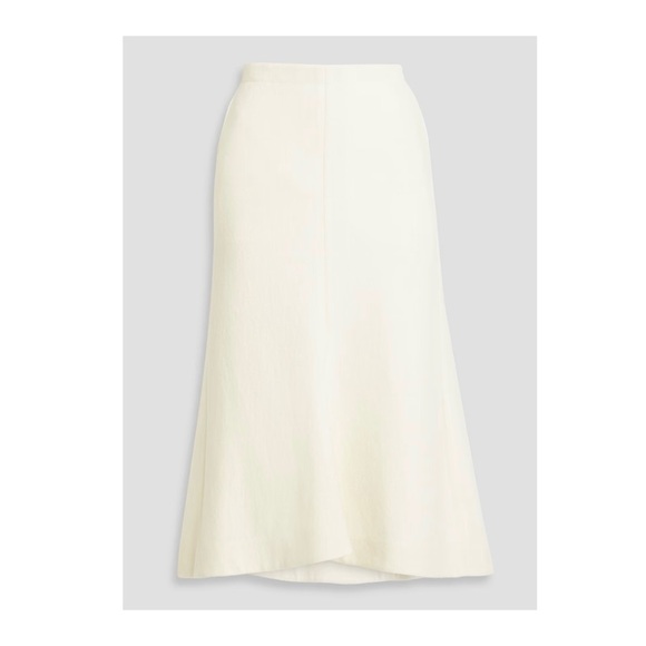 TIBI Wool-blend elegant cream midi skirt NEW - Picture 3 of 8